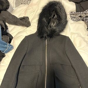 Black Zara jacket with hood